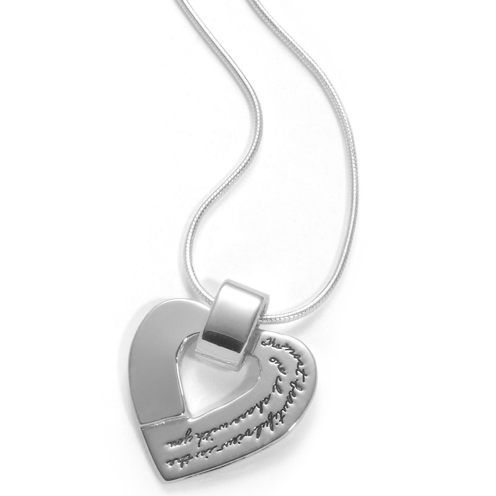  Beautiful View Heart Necklace On Sterling Silver BB Becker
